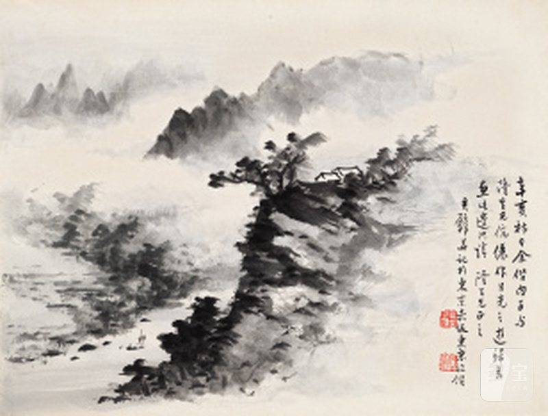 黄君璧 1898-1991 秋溪帆影